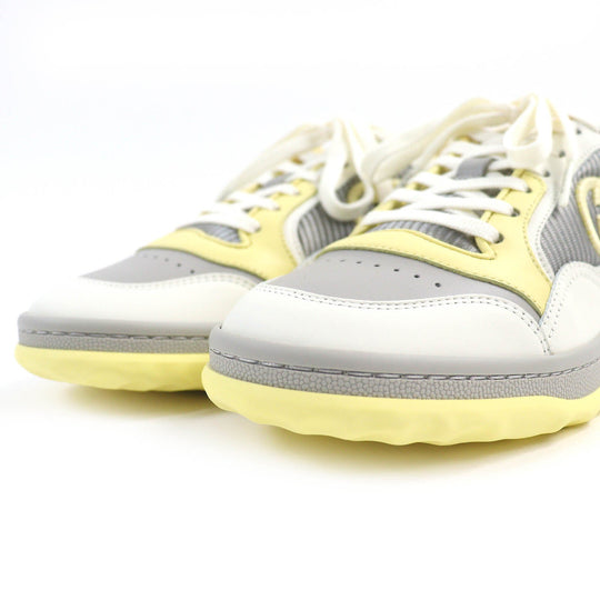 GUCCI sneakers 747954 Main: Leather Yellow Gray Off-white type MAC80 Women 36 1/2 Used Authentic