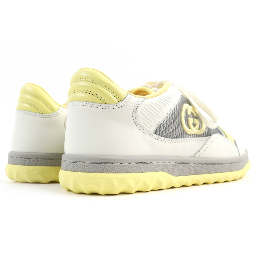 GUCCI sneakers 747954 Main: Leather Yellow Gray Off-white type MAC80 Women 36 1/2 Used Authentic