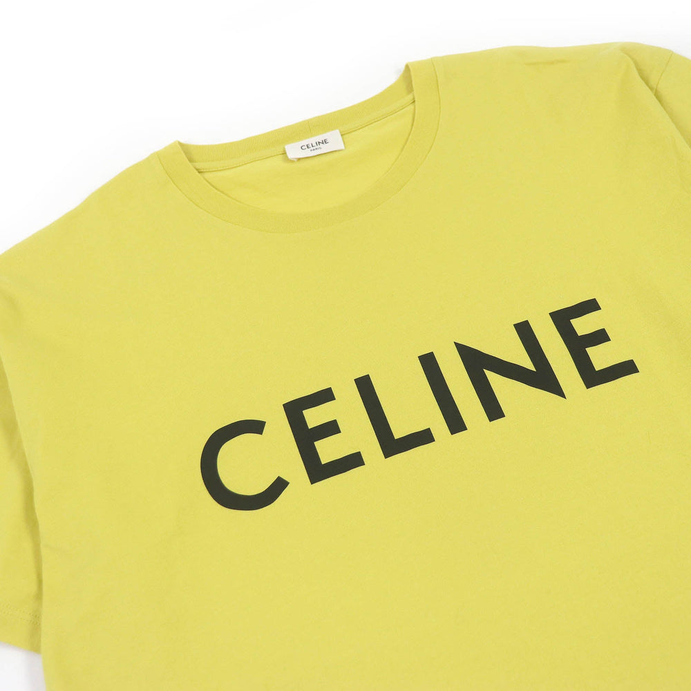 CELINE Short sleeve T-shirt 2X681501X Main: 100% cotton yellow mens M Used Authentic