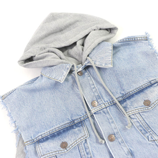 GUCCI Denim Jacket 697042 Main: 100% cotton, Part: 100% polyester Indigo blue mens 46 Used Authentic