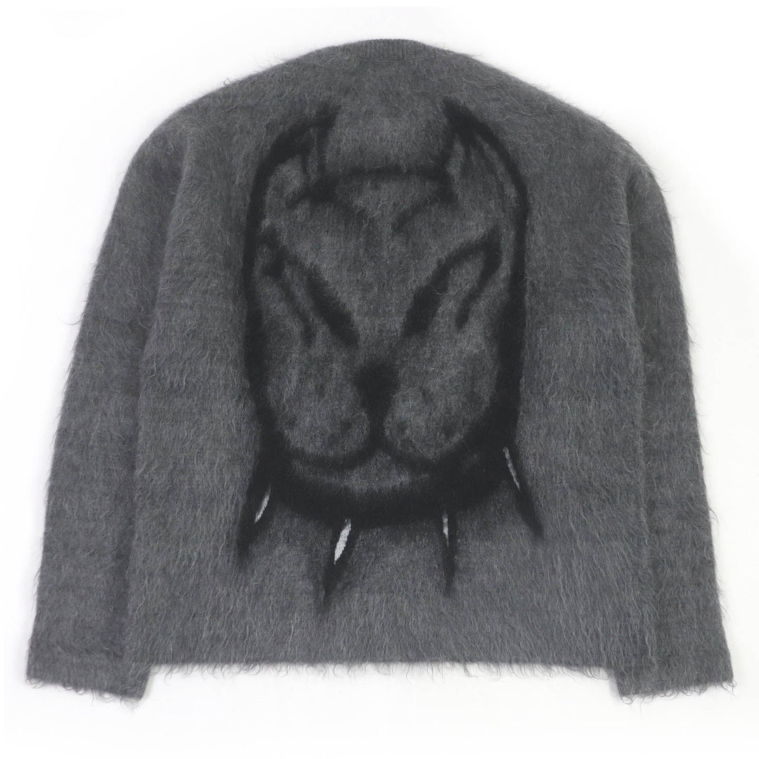 GIVENCHY knit BM90H04Y9D Main: 33% mohair, 33% wool, 27% nylon, 7% rayon gray mens S Used Authentic