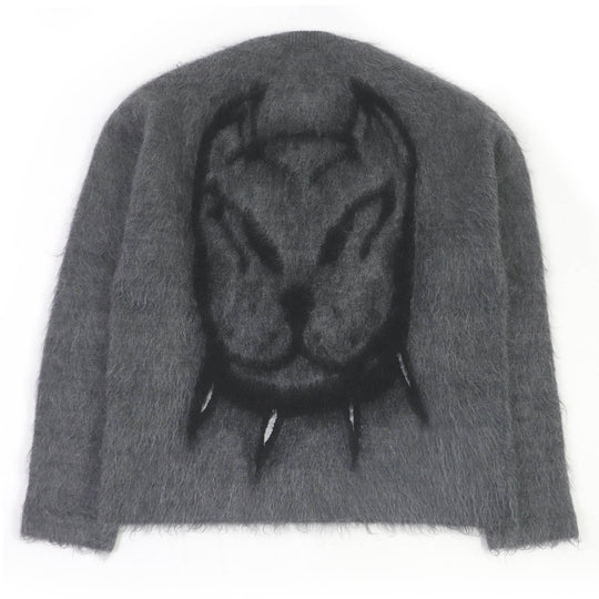 GIVENCHY knit BM90H04Y9D Main: 33% mohair, 33% wool, 27% nylon, 7% rayon gray mens S Used Authentic