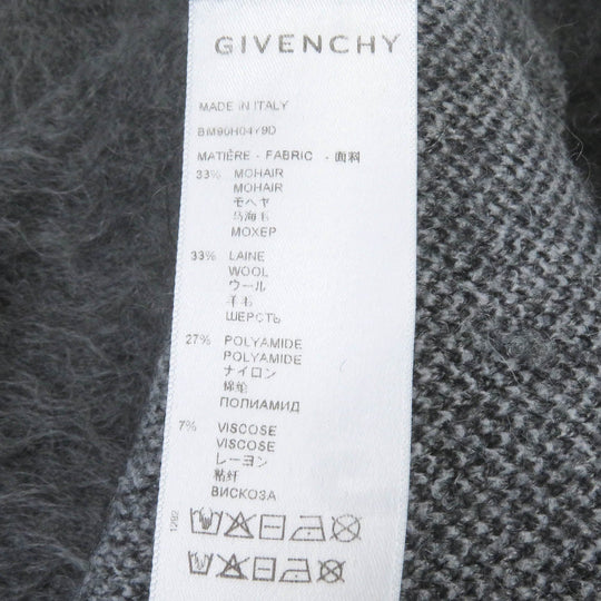 GIVENCHY knit BM90H04Y9D Main: 33% mohair, 33% wool, 27% nylon, 7% rayon gray mens S Used Authentic