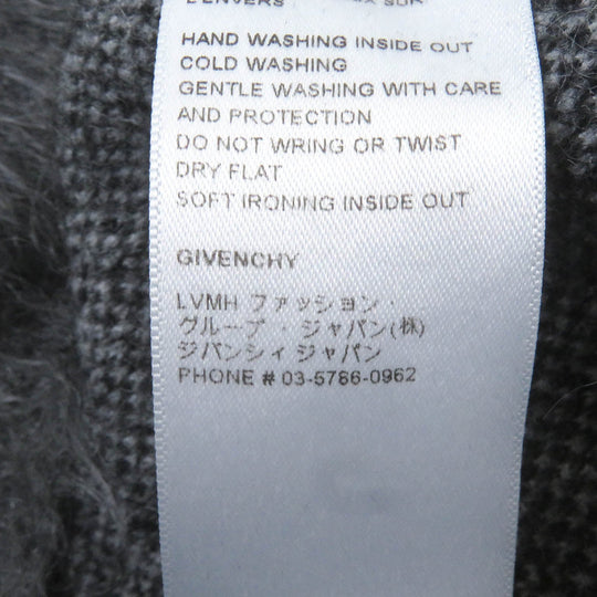 GIVENCHY knit BM90H04Y9D Main: 33% mohair, 33% wool, 27% nylon, 7% rayon gray mens S Used Authentic