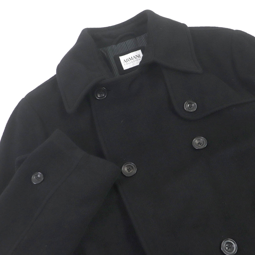 ARMANI COLLEZIONI Chester coat Angora black mens 48 Used Authentic