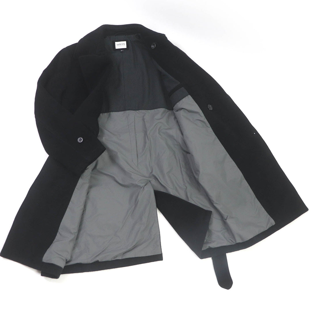 ARMANI COLLEZIONI Chester coat Angora black mens 48 Used Authentic