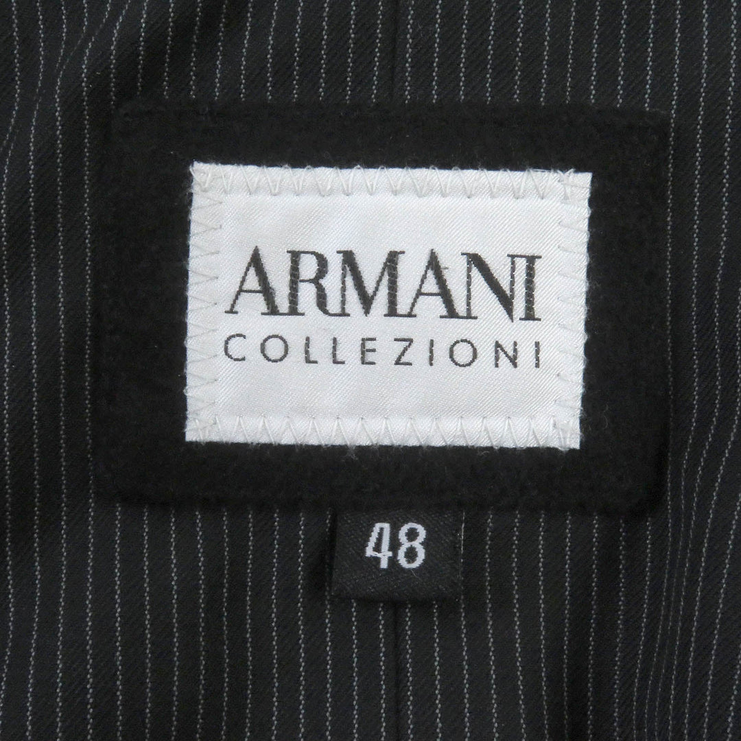 ARMANI COLLEZIONI Chester coat Angora black mens 48 Used Authentic