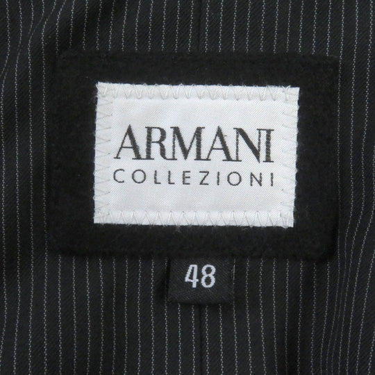 ARMANI COLLEZIONI Chester coat Angora black mens 48 Used Authentic