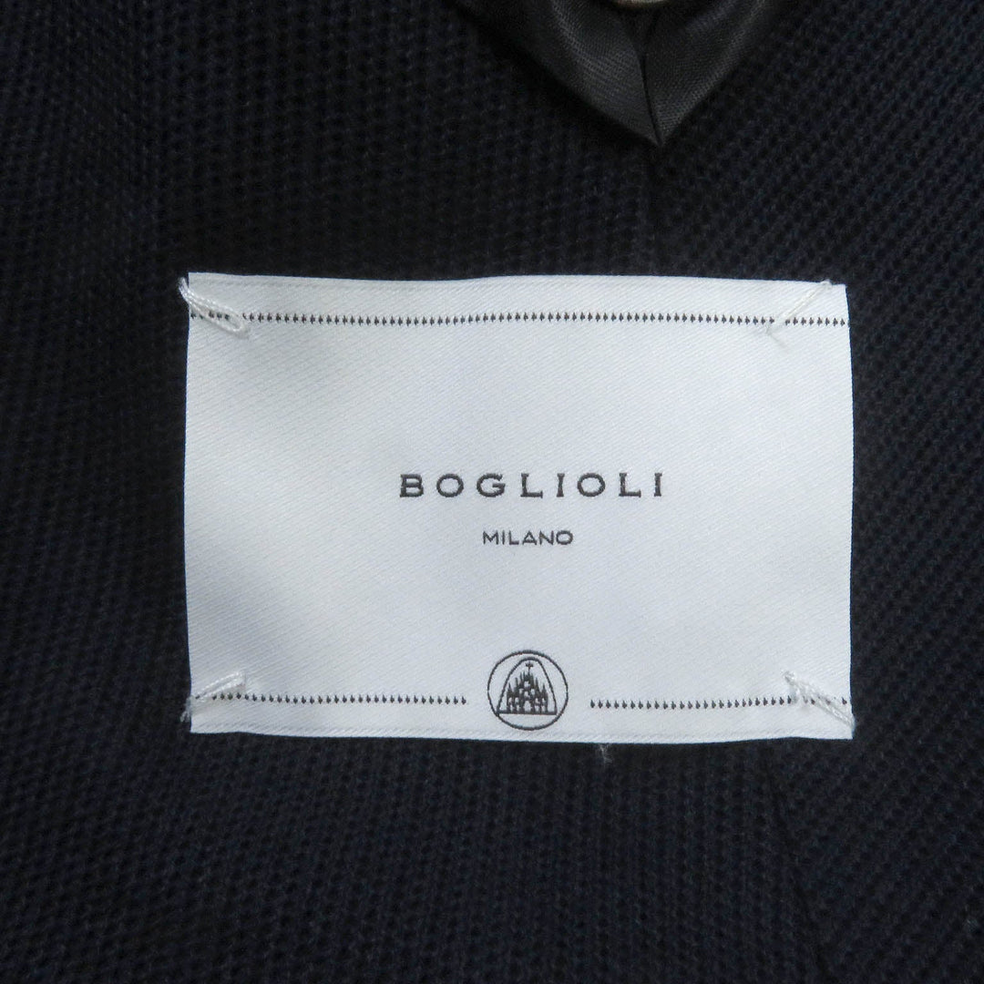 BOGLIOLI tailored jacket Outer: 100% cotton, Lining: 69% acetate, Lining: 31% cupra, Part: 100% cupra Navy mens 50 Used Authentic