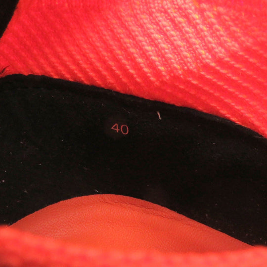 HERMES Low cut sneakers Main: Leather, Main: Knit Yellow black Duel mens 40 Used Authentic