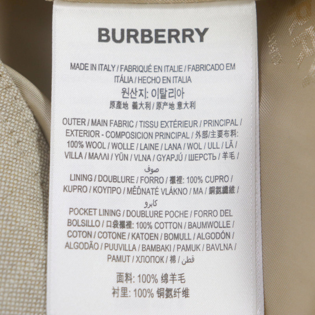 BURBERRY Shorts 8051916 Outer: 100% wool, Lining: 100% cupra beige mens 56 Used Authentic