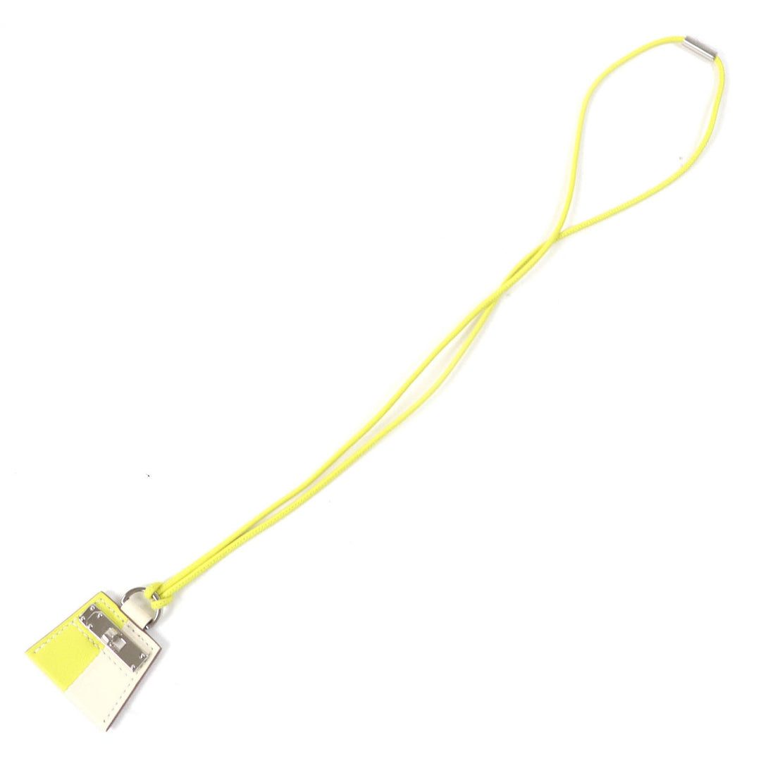 HERMES Necklace Main: Leather, Part: Gold Plated Beige yellow Mont Petit Kelly Women Used Authentic