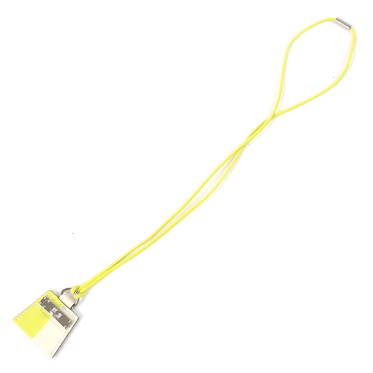 HERMES Necklace Main: Leather, Part: Gold Plated Beige yellow Mont Petit Kelly Women Used Authentic