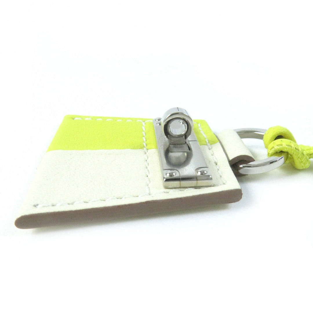 HERMES Necklace Main: Leather, Part: Gold Plated Beige yellow Mont Petit Kelly Women Used Authentic
