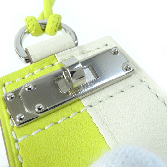 HERMES Necklace Main: Leather, Part: Gold Plated Beige yellow Mont Petit Kelly Women Used Authentic