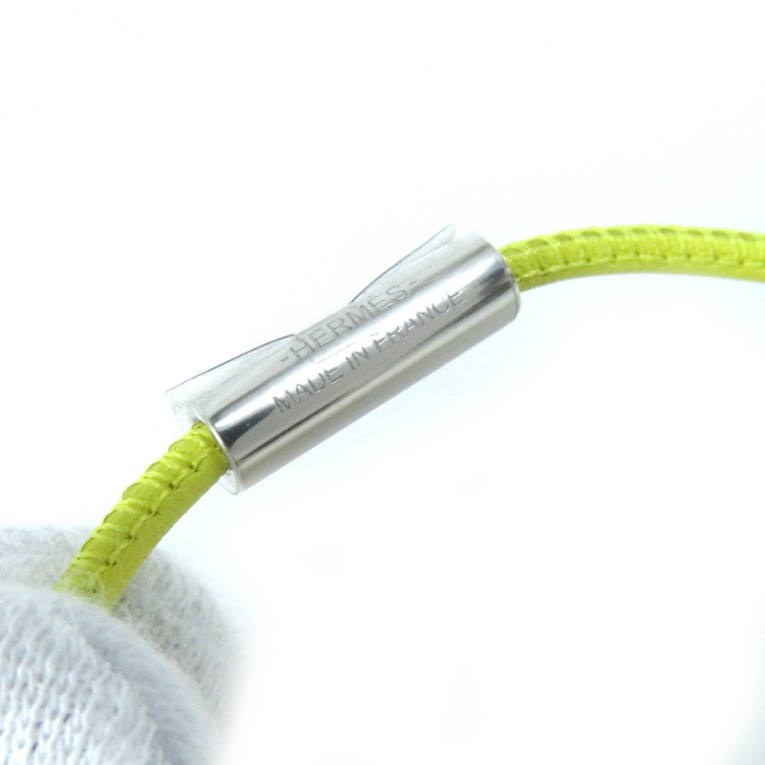 HERMES Necklace Main: Leather, Part: Gold Plated Beige yellow Mont Petit Kelly Women Used Authentic