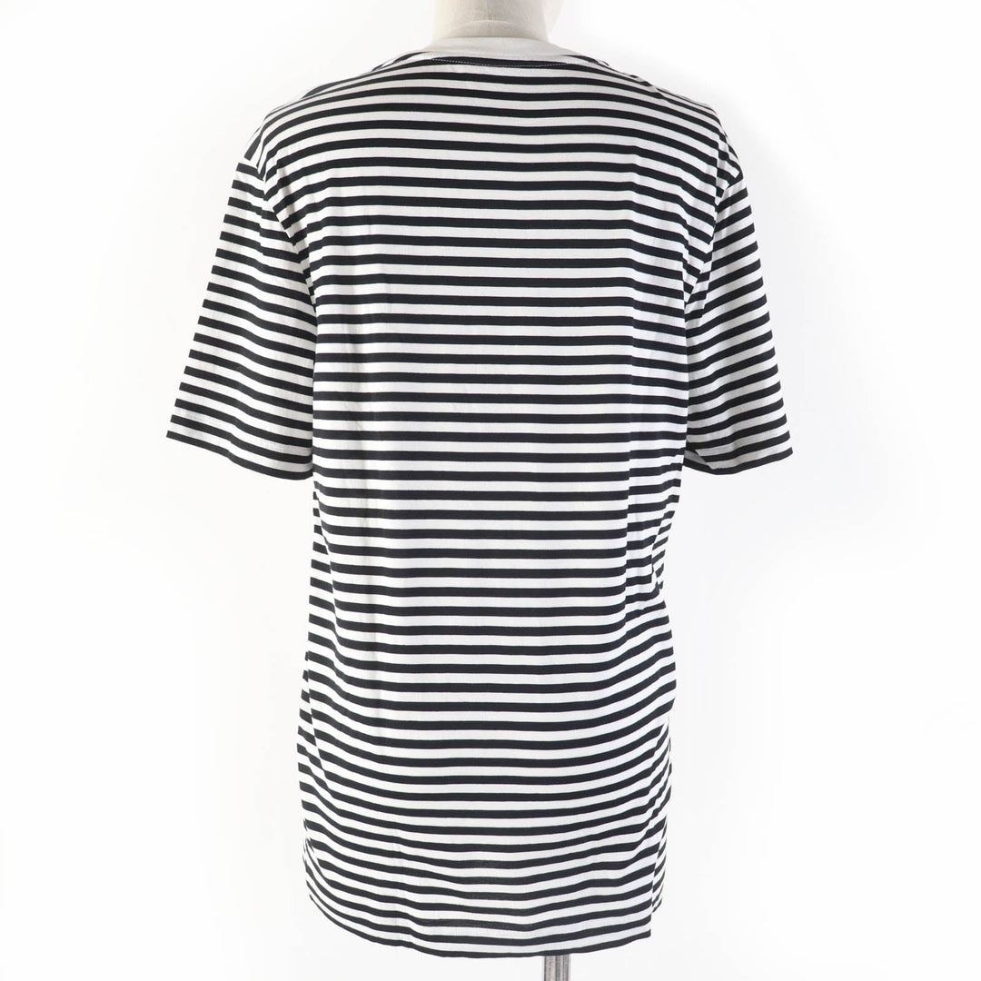 MONCLER Short sleeve T-shirt Main: 100% cotton, part: 98% cotton, part: 2% polyurethane Black White Women XS Used Authentic