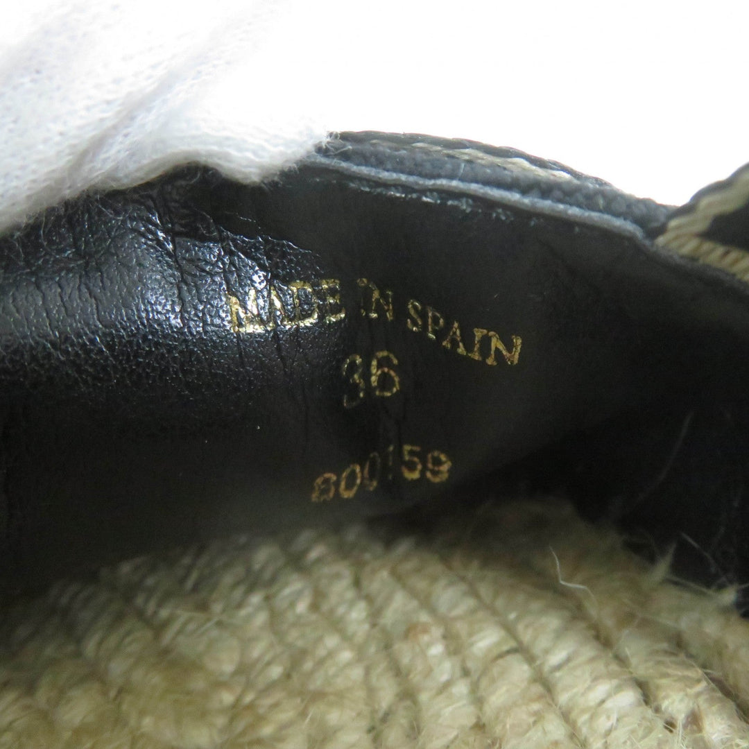 Stella McCartney Leather shoes 800159 Main: Canvas Black beige Gaia Women 36 Used Authentic