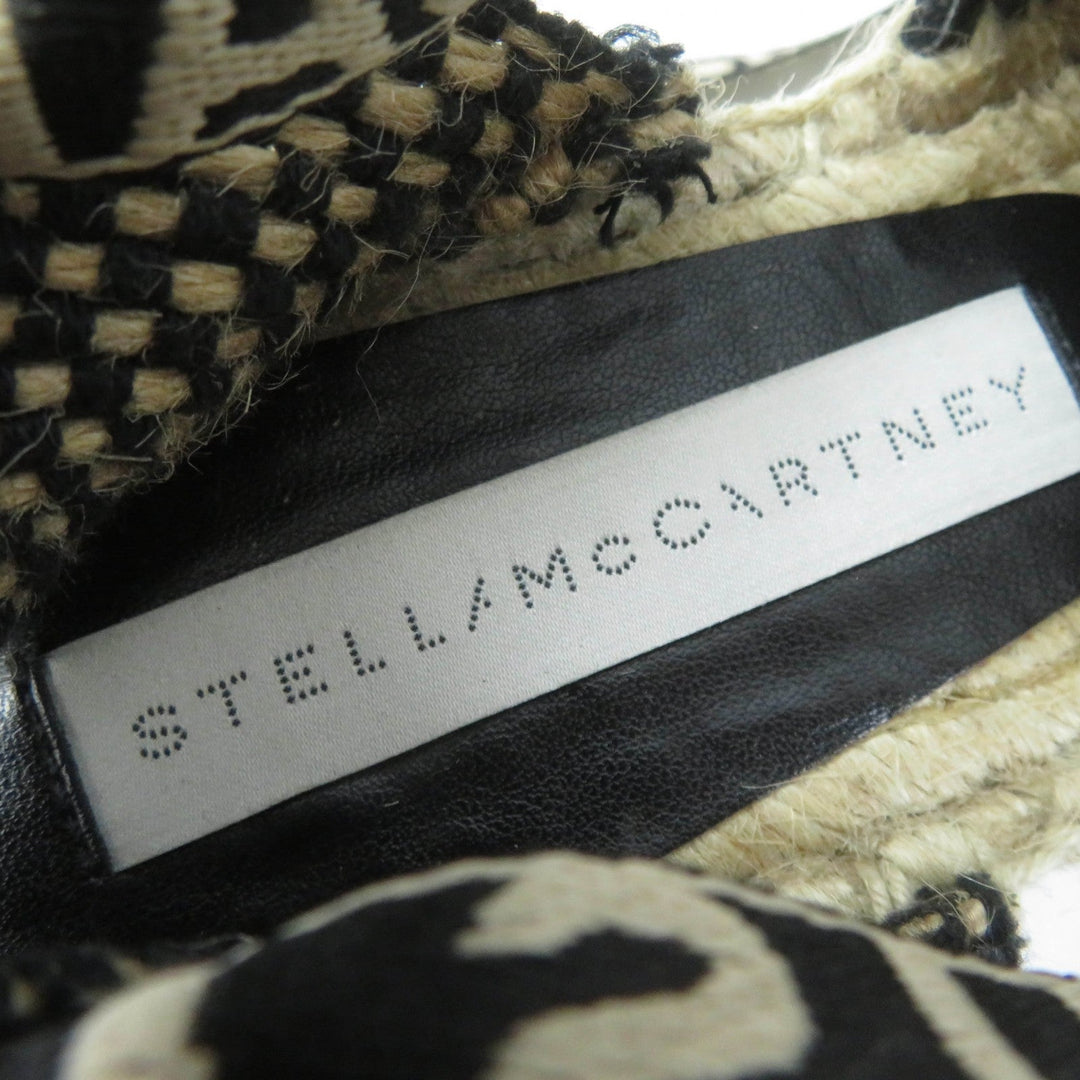 Stella McCartney Leather shoes 800159 Main: Canvas Black beige Gaia Women 36 Used Authentic