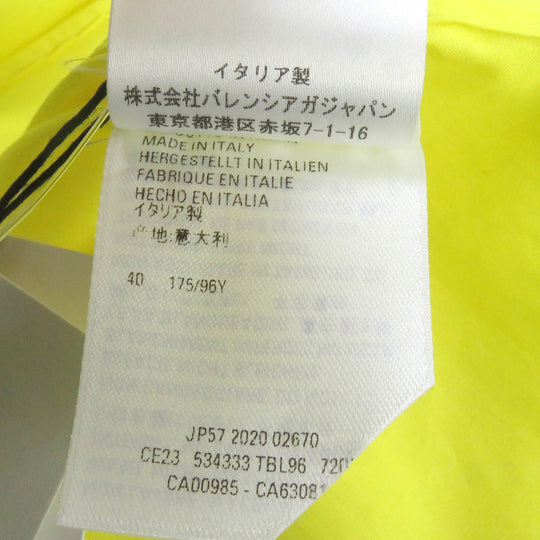 BALENCIAGA Long sleeve shirt 534333 Main: 100% cotton yellow ALL OVER LOGO SHIRT mens 40 Used Authentic