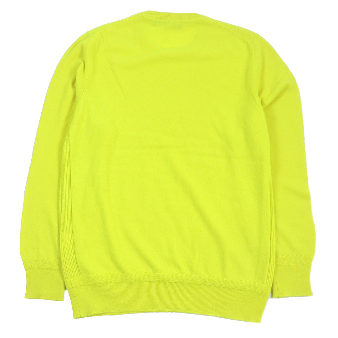 LOUIS VUITTON knit Main: 99% cashmere, Main: 1% wool Neon yellow mens L Used Authentic