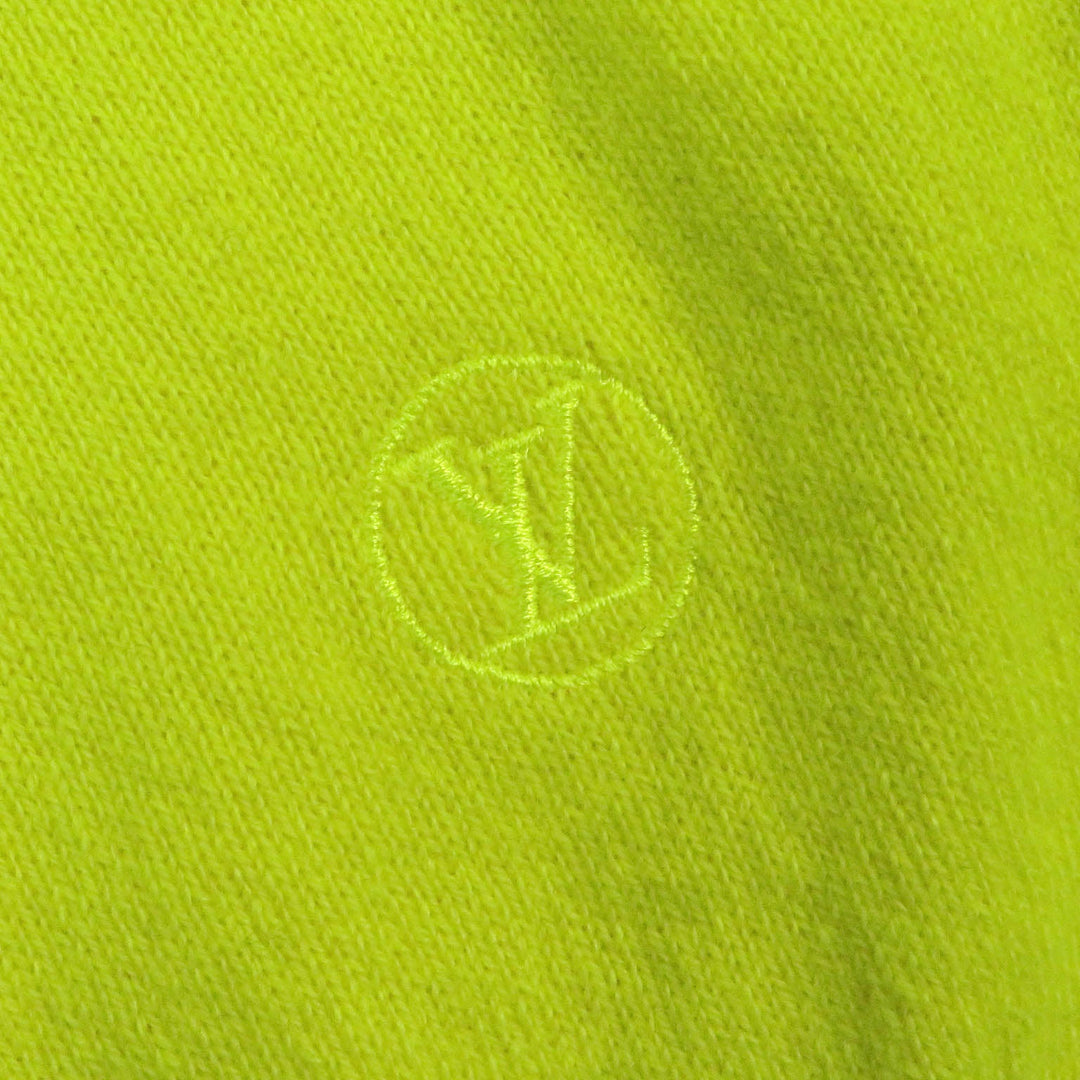 LOUIS VUITTON knit Main: 99% cashmere, Main: 1% wool Neon yellow mens L Used Authentic