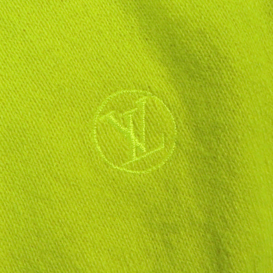 LOUIS VUITTON knit Main: 99% cashmere, Main: 1% wool Neon yellow mens L Used Authentic