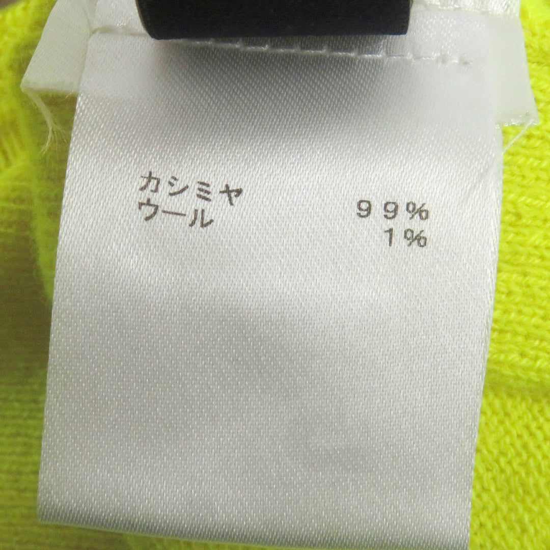LOUIS VUITTON knit Main: 99% cashmere, Main: 1% wool Neon yellow mens L Used Authentic