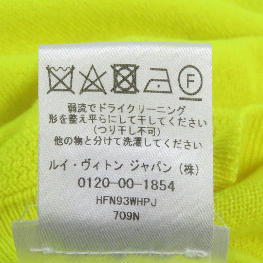 LOUIS VUITTON knit Main: 99% cashmere, Main: 1% wool Neon yellow mens L Used Authentic