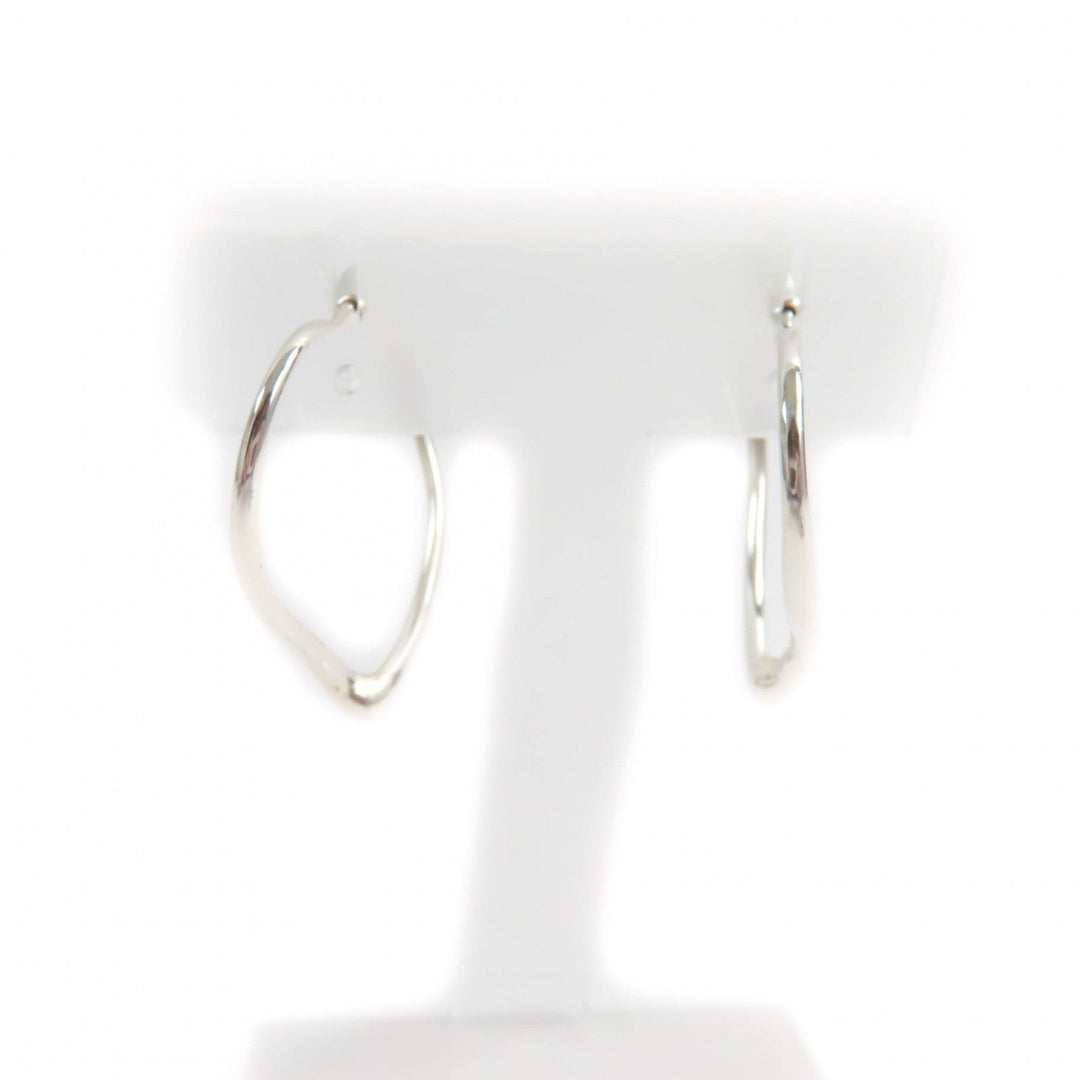 TIFFANY&Co. Pierce Main�FAG925 Silver Elsa Peretti Open Heart Hoop Pierce Women Used Authentic