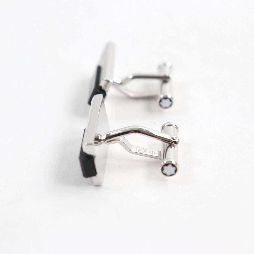 MONTBLANC cuffs Main: SV925, Part: Onyx Silver black mens Used Authentic