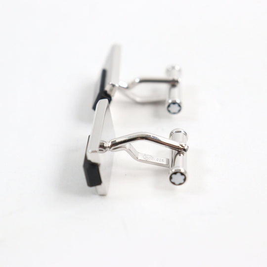 MONTBLANC cuffs Main: SV925, Part: Onyx Silver black mens Used Authentic