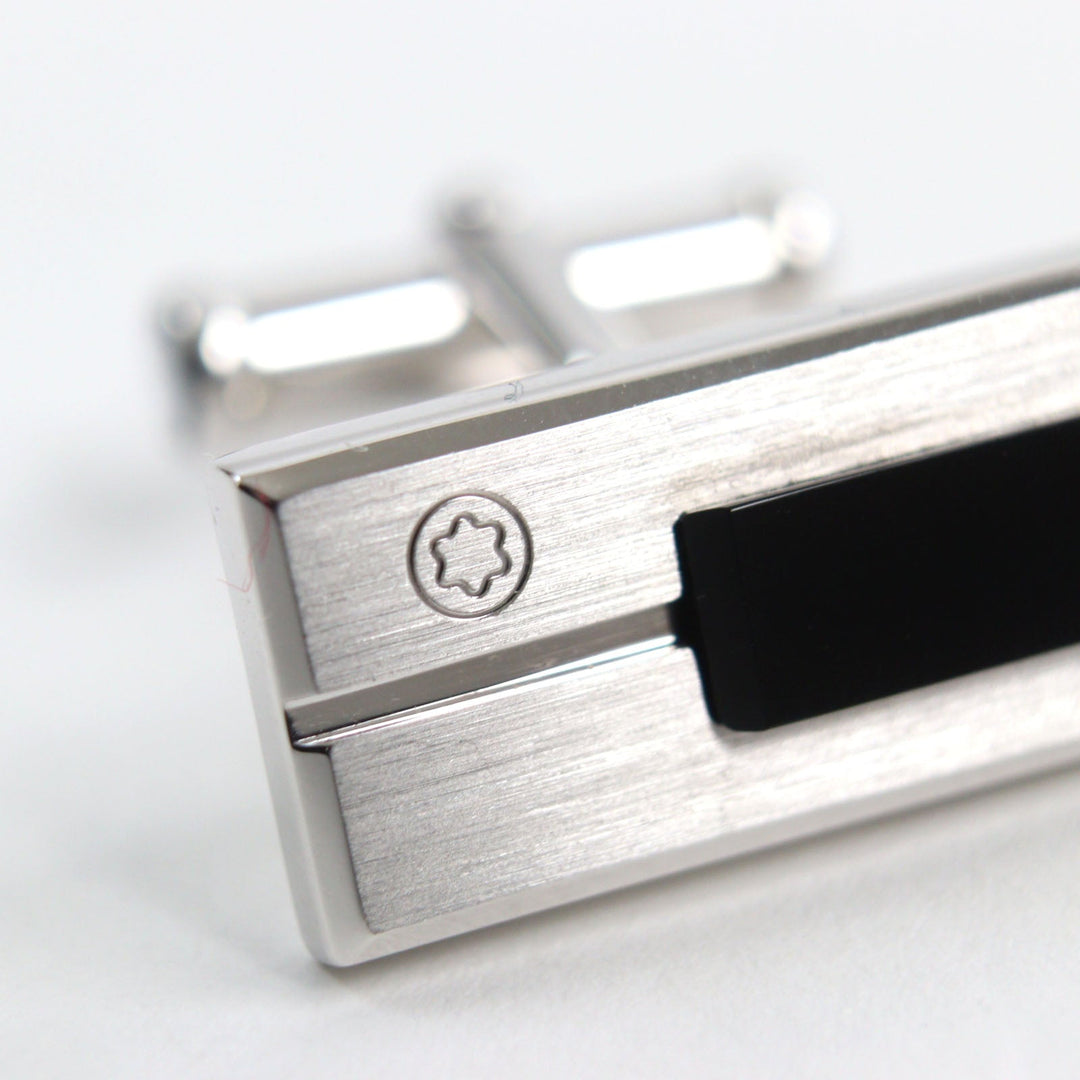 MONTBLANC cuffs Main: SV925, Part: Onyx Silver black mens Used Authentic