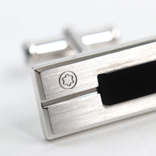 MONTBLANC cuffs Main: SV925, Part: Onyx Silver black mens Used Authentic