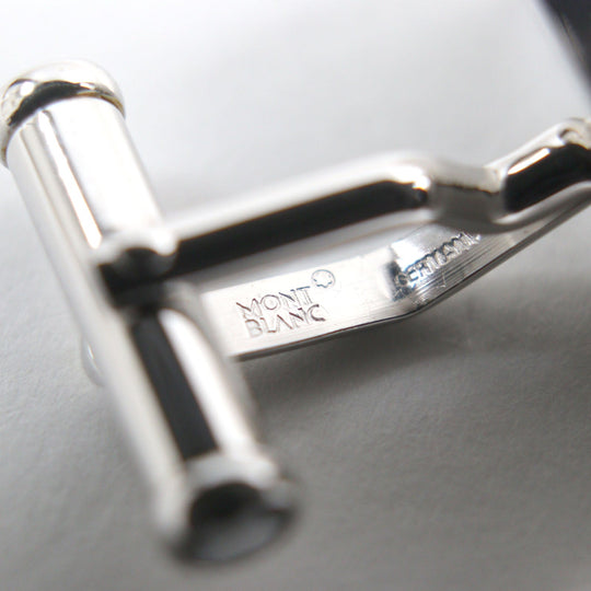 MONTBLANC cuffs Main: SV925, Part: Onyx Silver black mens Used Authentic