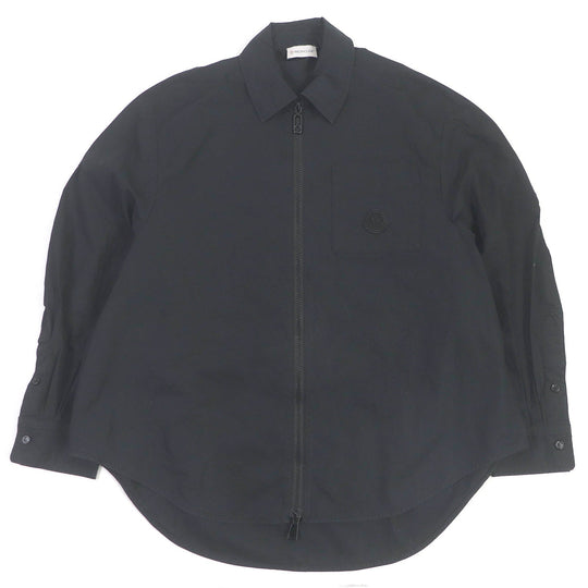 MONCLER Swing top Main: 100% cotton black SHIRT mens 38 Used Authentic