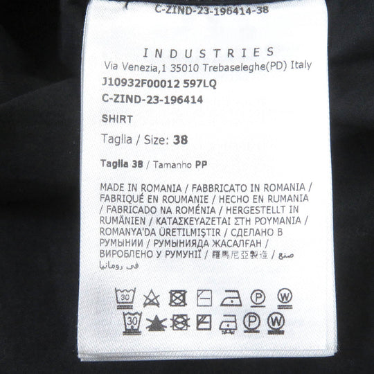 MONCLER Swing top Main: 100% cotton black SHIRT mens 38 Used Authentic