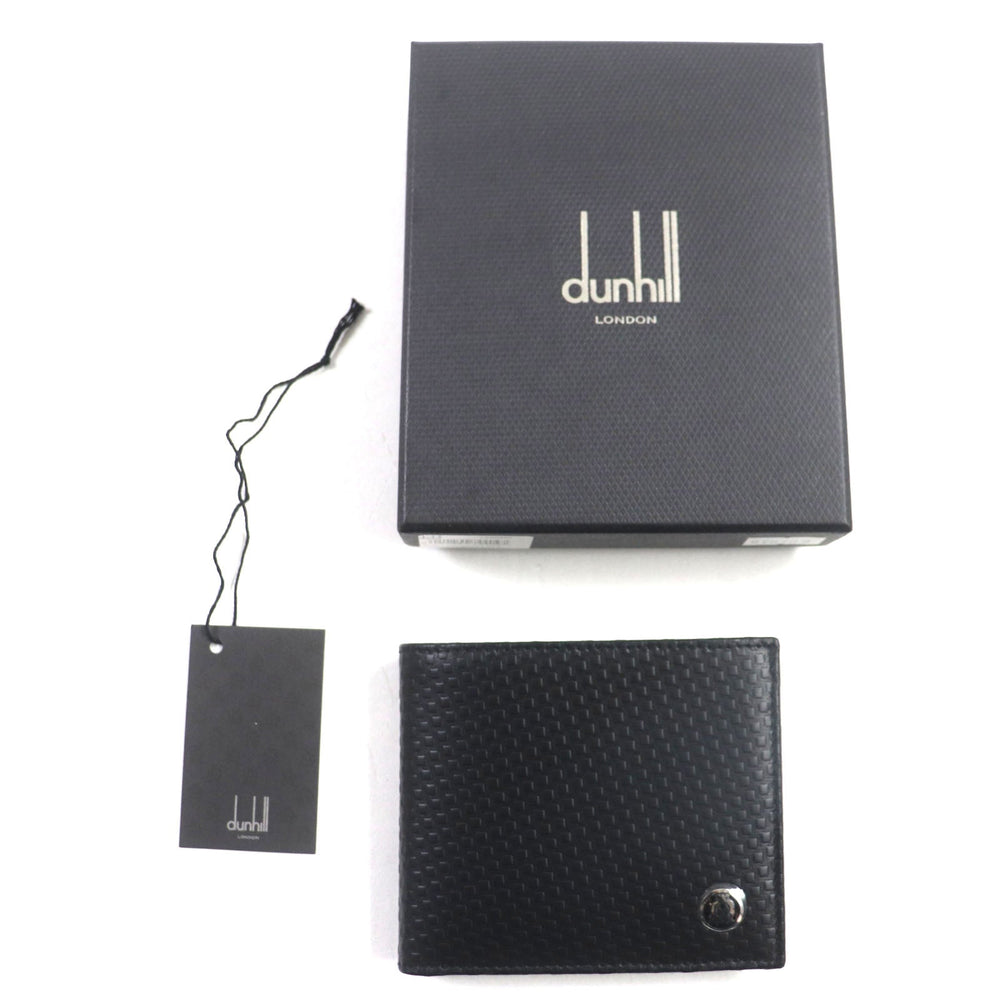 Dunhill Bifold Wallet L2G332A Main: Leather black Micro D-EIGHT mens Used Authentic