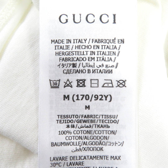GUCCI Short sleeve T-shirt 717422 Main: 100% cotton white mens M Used Authentic