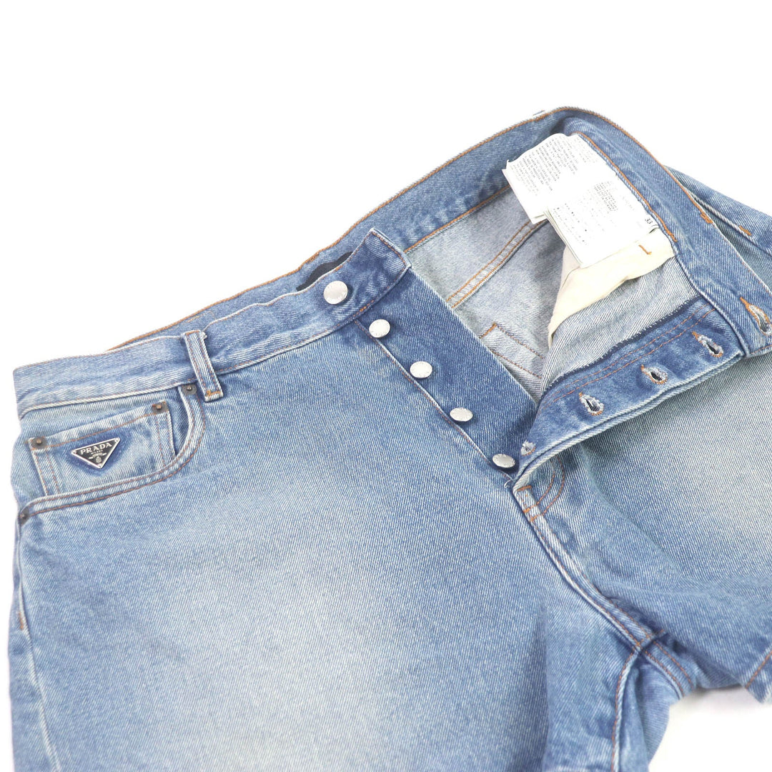 PRADA Shorts GEP350 Main: 100% cotton Indigo blue mens 33 Used Authentic