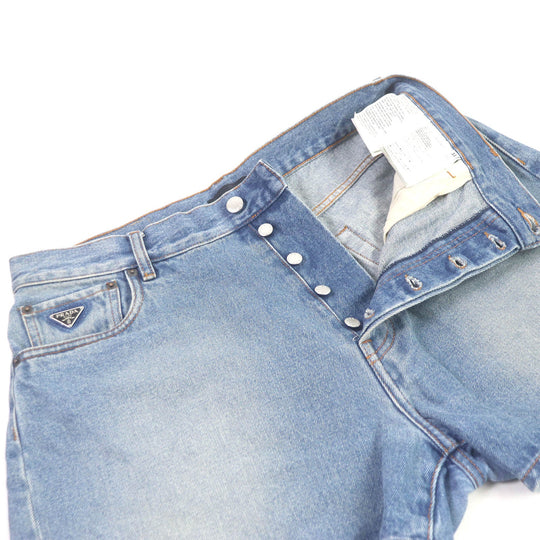 PRADA Shorts GEP350 Main: 100% cotton Indigo blue mens 33 Used Authentic