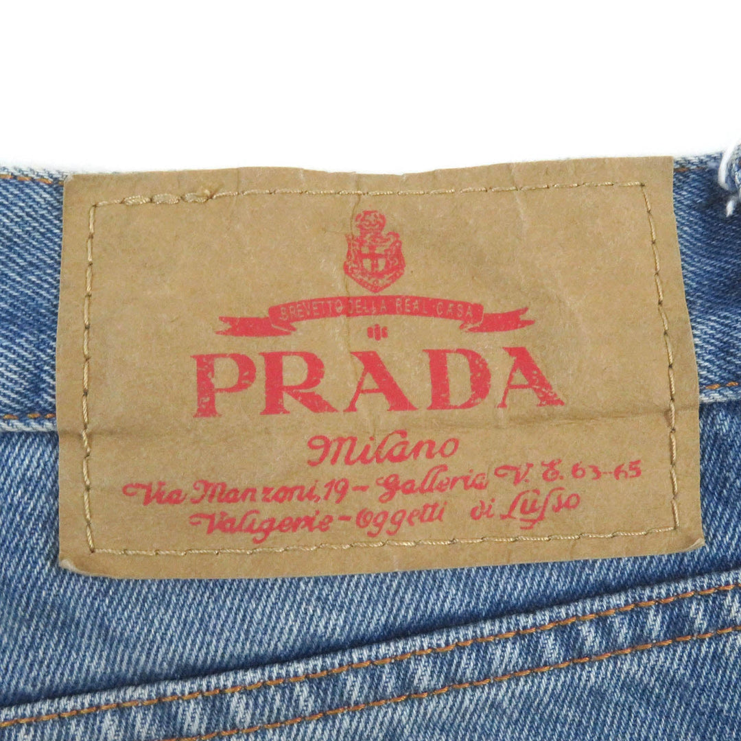 PRADA Shorts GEP350 Main: 100% cotton Indigo blue mens 33 Used Authentic