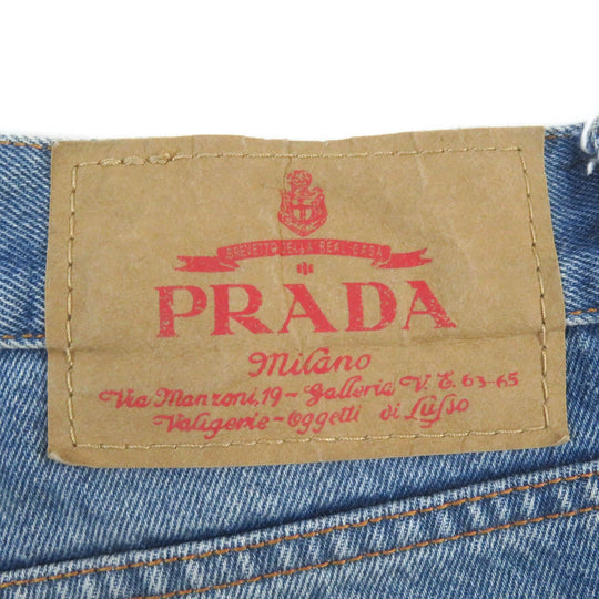 PRADA Shorts GEP350 Main: 100% cotton Indigo blue mens 33 Used Authentic
