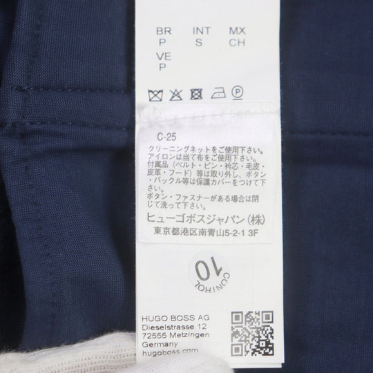 HUGO BOSS Blouson Outer material: 38% rayon, 30% polyester, 16% polyester, 14% wool, 2% polyurethane Navy SLIM FIT mens S Used Authentic