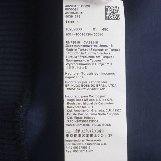 HUGO BOSS Blouson Outer material: 38% rayon, 30% polyester, 16% polyester, 14% wool, 2% polyurethane Navy SLIM FIT mens S Used Authentic