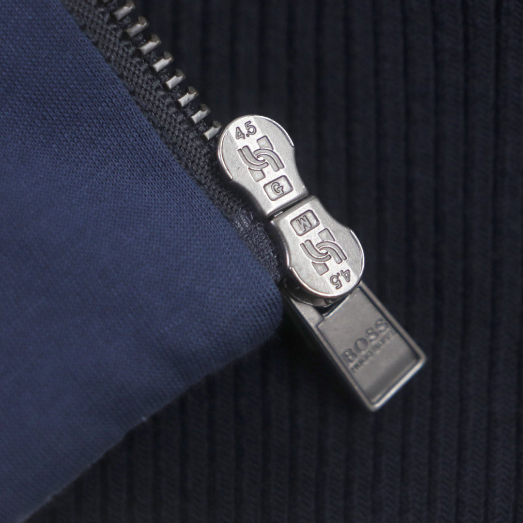 HUGO BOSS Blouson Outer material: 38% rayon, 30% polyester, 16% polyester, 14% wool, 2% polyurethane Navy SLIM FIT mens S Used Authentic