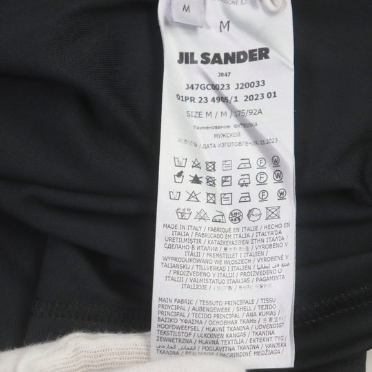 JIL SANDER+  Short sleeve T-shirt J47GC0023 Main: 91% polyester, Main: 9% polyurethane black mens M Used Authentic