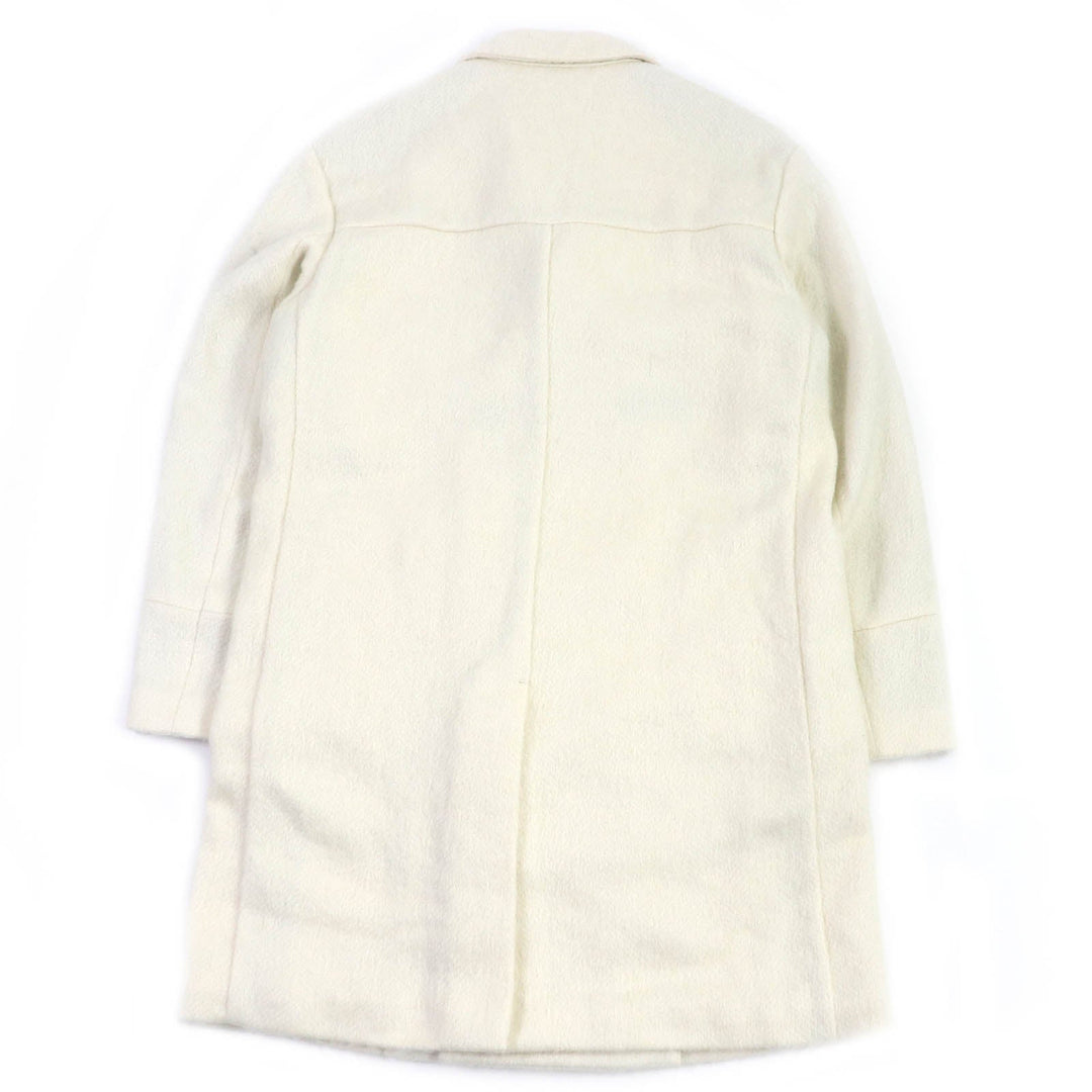 Berluti Chester coat Main: 42% alpaca, Main: 36% mohair, Main: 13% nylon, Main: 9% wool, Sleeve lining: 100% rayon Ivory mens 44 Used Authentic