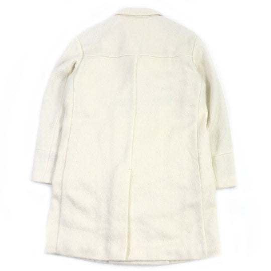 Berluti Chester coat Main: 42% alpaca, Main: 36% mohair, Main: 13% nylon, Main: 9% wool, Sleeve lining: 100% rayon Ivory mens 44 Used Authentic