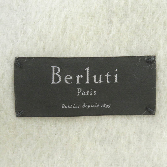 Berluti Chester coat Main: 42% alpaca, Main: 36% mohair, Main: 13% nylon, Main: 9% wool, Sleeve lining: 100% rayon Ivory mens 44 Used Authentic